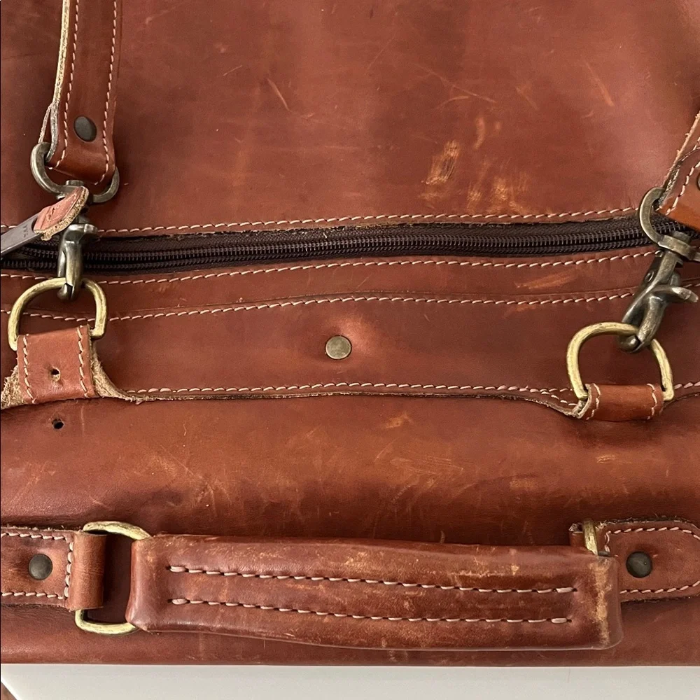 Korchmar Vintage Leather Messenger Bag Briefcase